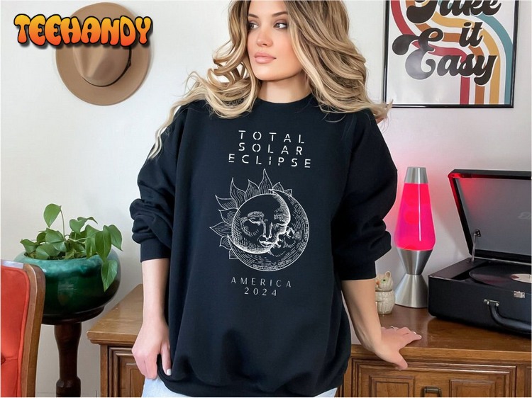 Total Solar Eclipse Crewneck April 8th 2024 Concert Tour Unisex Sweatshirt