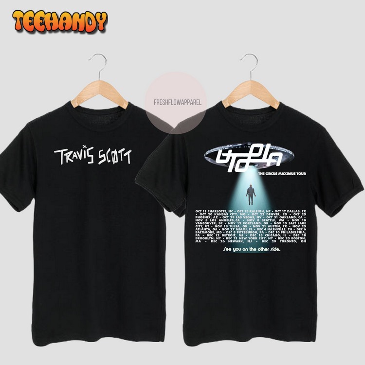 Travis Scott T-Shirt, Circus Maximus Tour Shirt, Utopia T-shirt