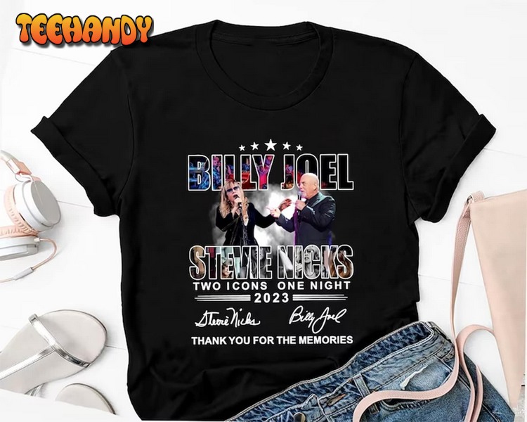 Two Icons One Night Billy Joel Stevie Nick Tour Billy Joel Merch Shirt