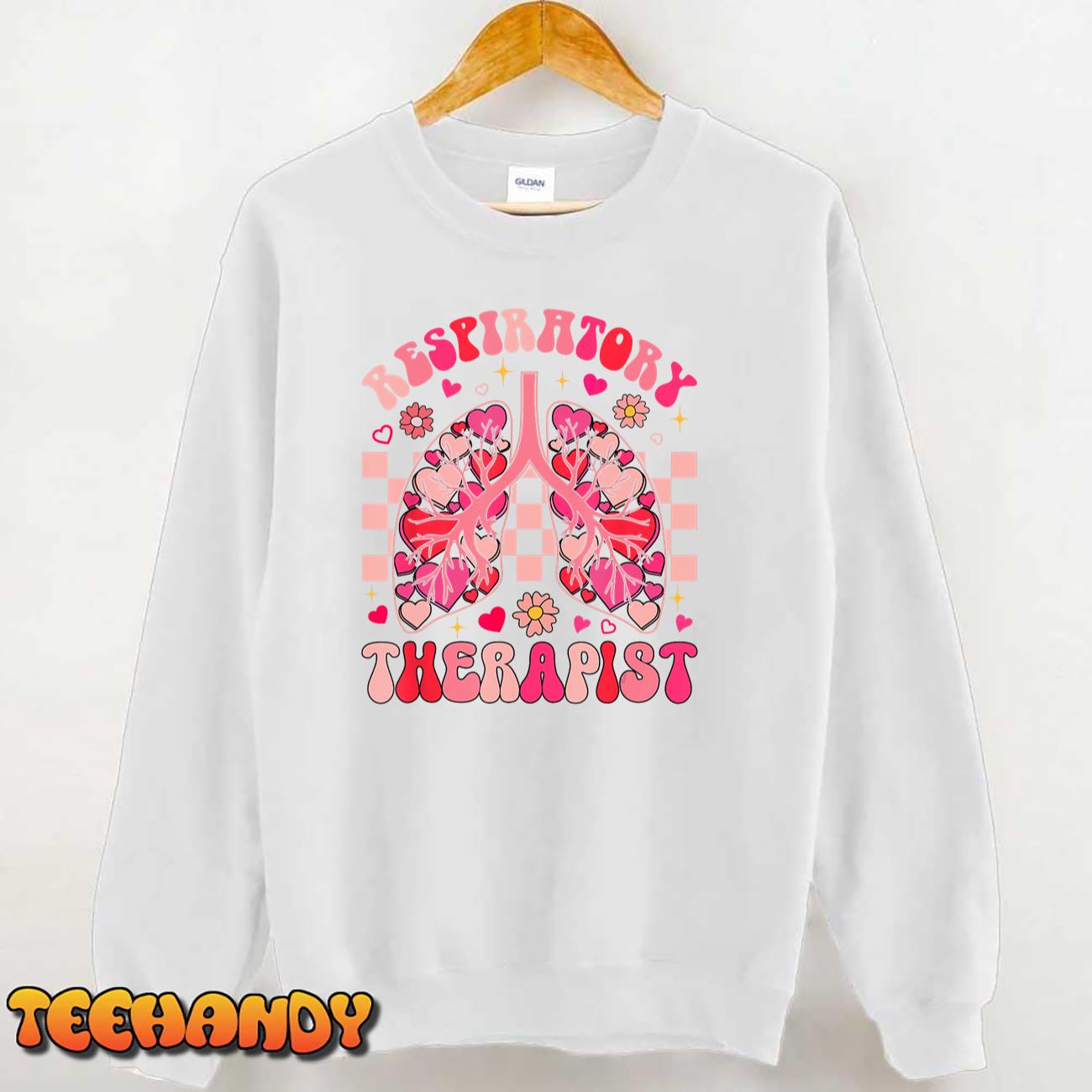 Valentine Lung Hearts Respiratory Therapist Pulmonologist T-Shirt