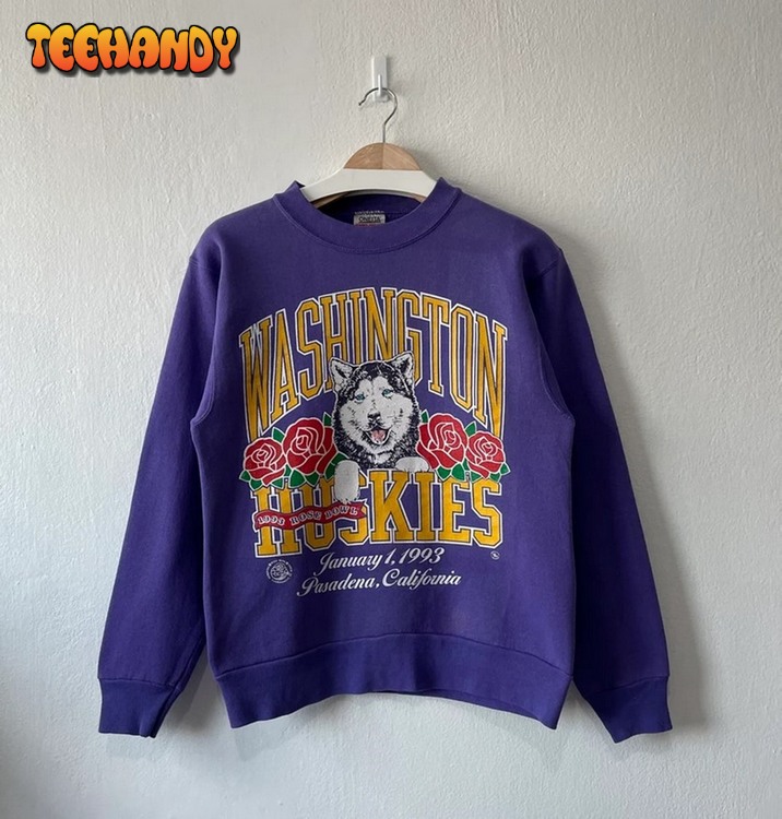 Vintage 90s Washington Huskies Crewneck Sweatshirt, Washington Huskies Shirt