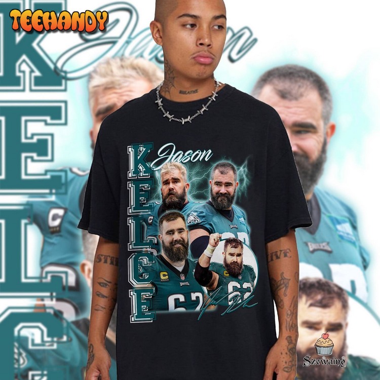 Vintage Jason Kelce Shirt, Vintage Bootleg  90s Graphic T Shirt