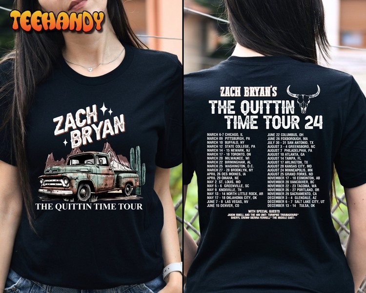Zach Bryan The Quittin Time Tour 2024 T-Shirt  Country Music Singer Unisex Sweatshirt