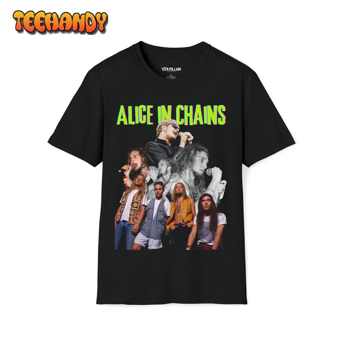 Alice In Chains Band Softstyle Vintage Concert T-Shirt