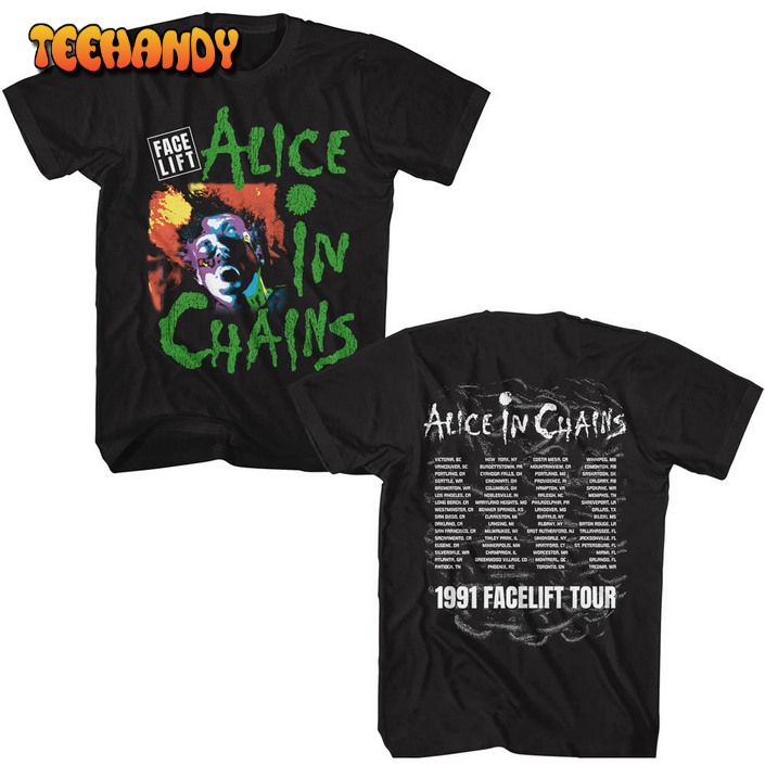 Alice in Chains Facelift Tour Rock and Roll Music Shirt