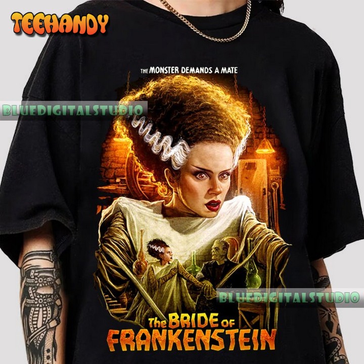 Bride Of Frankenstein T-Shirt, Horror Movie Poster T Shirt