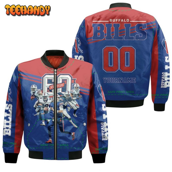 Buffalo Bills 60th Anniversary 2020 Afc East Division Champs Personalized Bomber Jacket