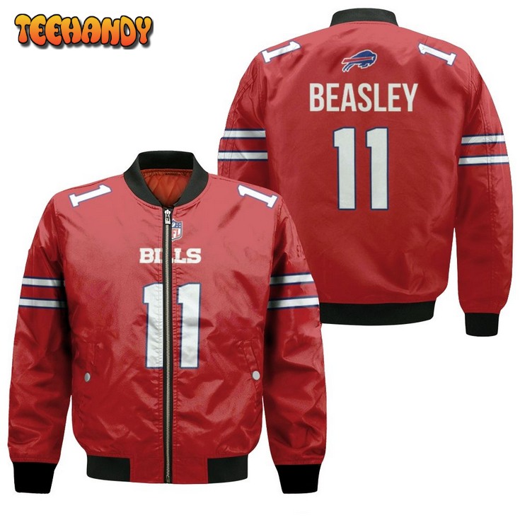 Buffalo Bills Cole Beasley #11 Great Player Nfl American Football Red Bomber Jacket