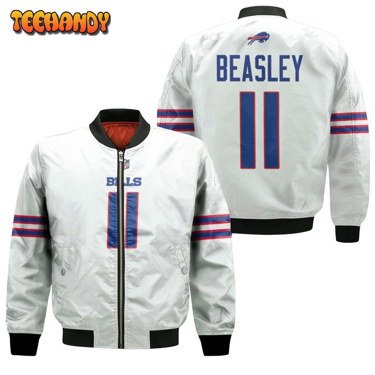 Buffalo Bills Cole Beasley #11 Nfl Great Player American Football Team Game White Bomber Jacket