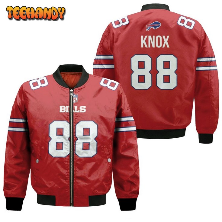 Buffalo Bills Dawson Knox #88 Great Player Nfl American Football Red Bomber Jacket