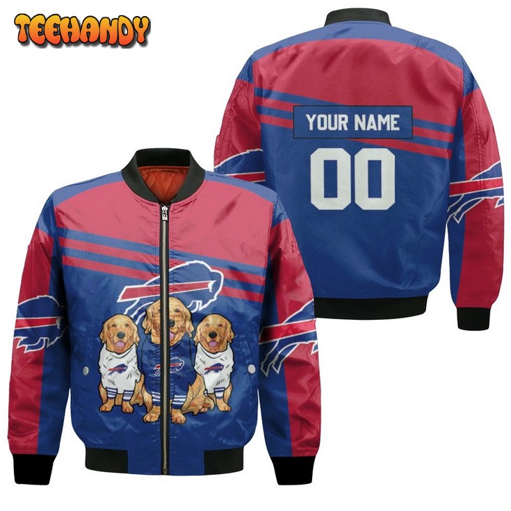 Buffalo Bills Golden Retriever 2020 Afc East Champions For Fans Personalized Bomber Jacket