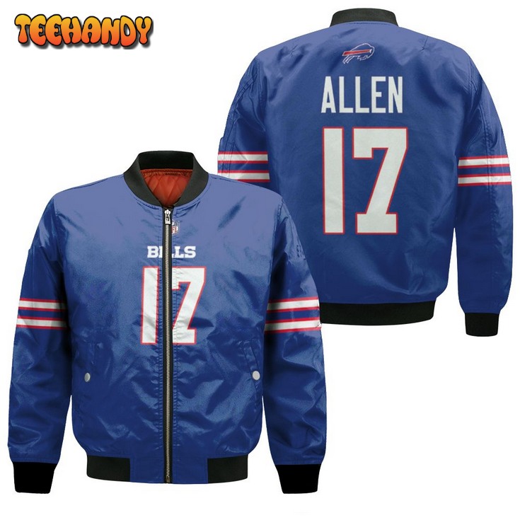 Buffalo Bills Josh Allen #17 Nfl Legend Player American Football Game Royal Bomber Jacket