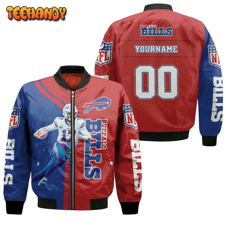 Buffalo Bills Josh Allen 17 Player Buffalo Bills 2020 Nfl Season Personalized Bomber Jacket