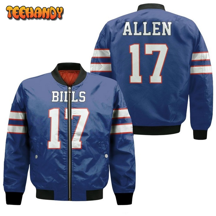 Buffalo Bills Josh Allen Game Royal Jersey Inspired Style Bomber Jacket