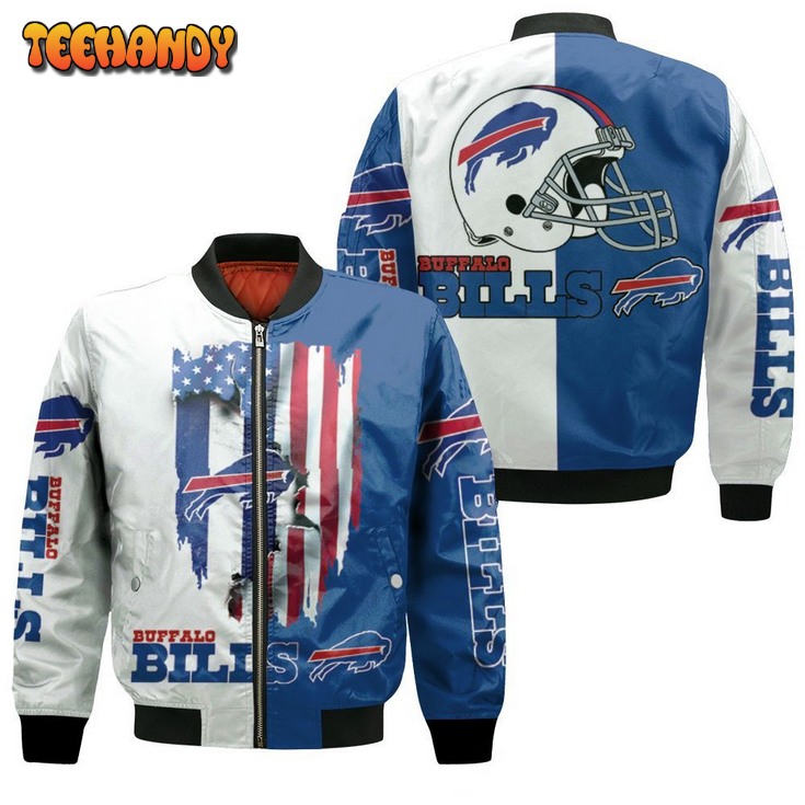 Buffalo Bills Love Under Ripped Flag 2020 Afc East Champions Bomber Jacket