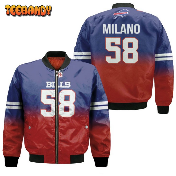 Buffalo Bills Matt Milano #58 Great Player Nfl American Football Team Royal Bomber Jacket