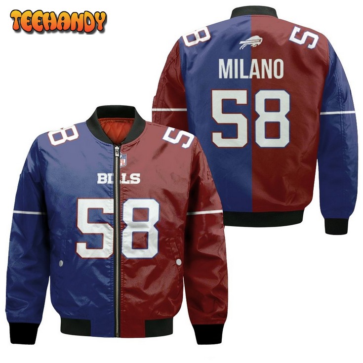 Buffalo Bills Matt Milano #58 Great Player Nfl Vapor Limited Royal Red Bomber Jacket