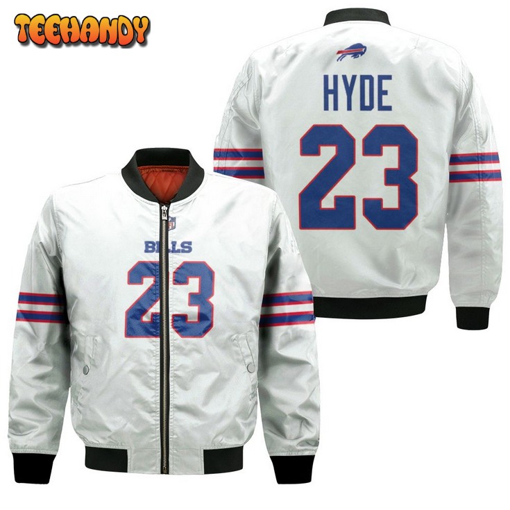 Buffalo Bills Micah Hyde #23 Nfl Great Player American Football Team Game White Bomber Jacket