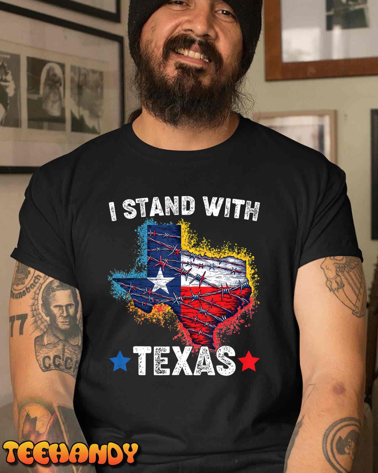 Flag USA State of Texas I Stand With Texas Unisex T-Shirt
