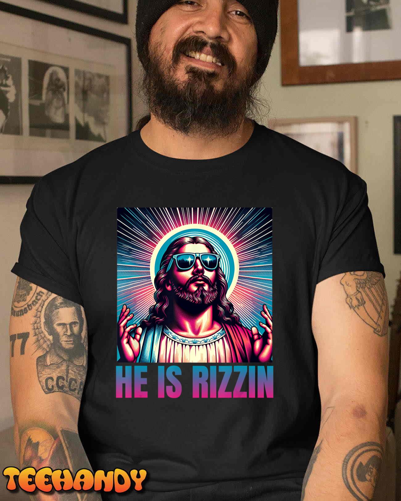 He Is Rizzin, Jesus Is Rizzen T-Shirt