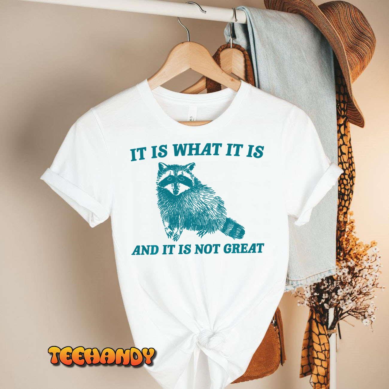 It Is What It Is And It Is Not Great Raccoon Sweatshirt