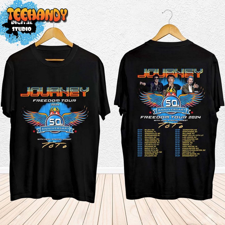 Journey Freedom Tour 2024 Shirt, Journey With Toto 2024 Concert Sweatshirt