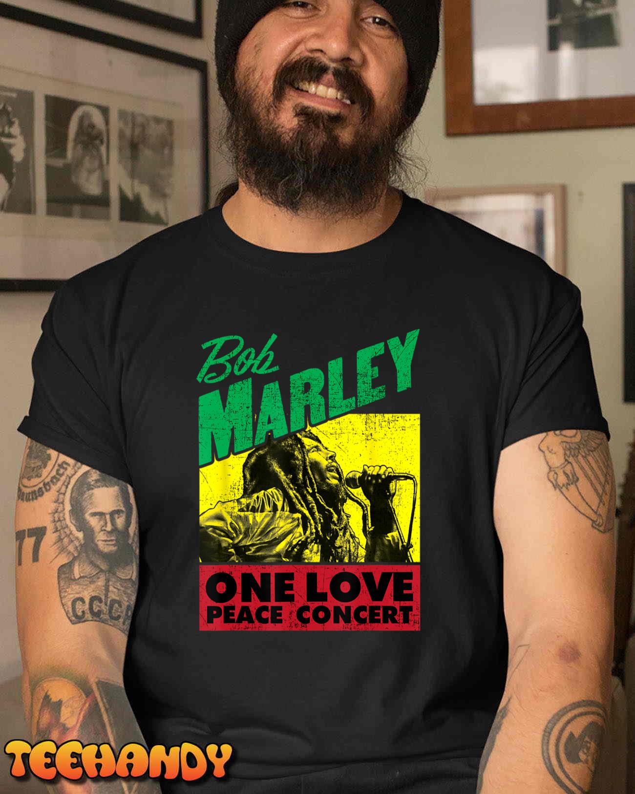 Official Bob Marley One Love Peace Concert T-Shirt