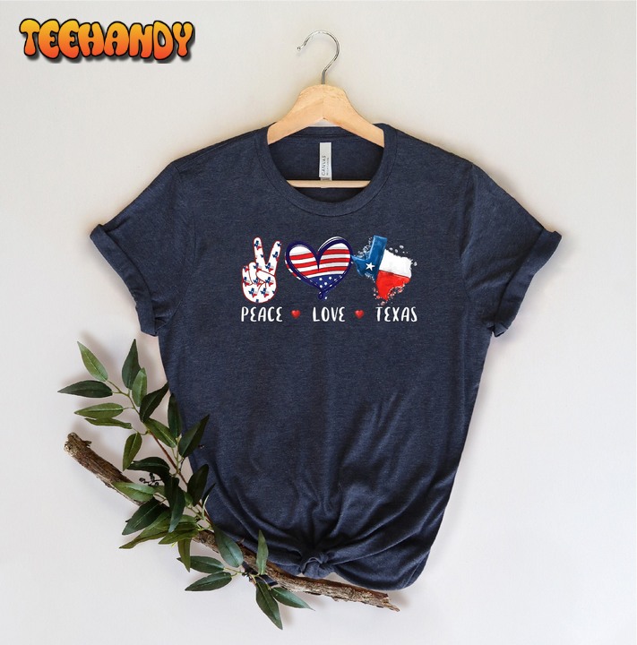 Peace Love Texas Custom State Shirt