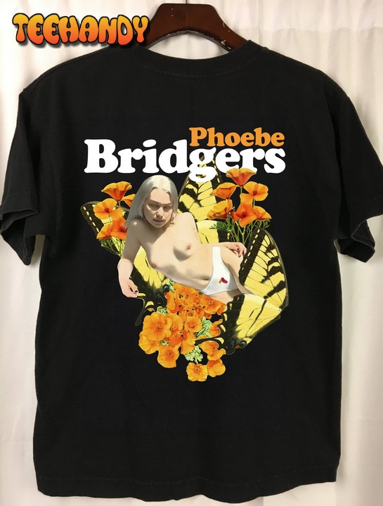 Phoebe Bridgers Yellow Concert Butterfly Vintage T shirt