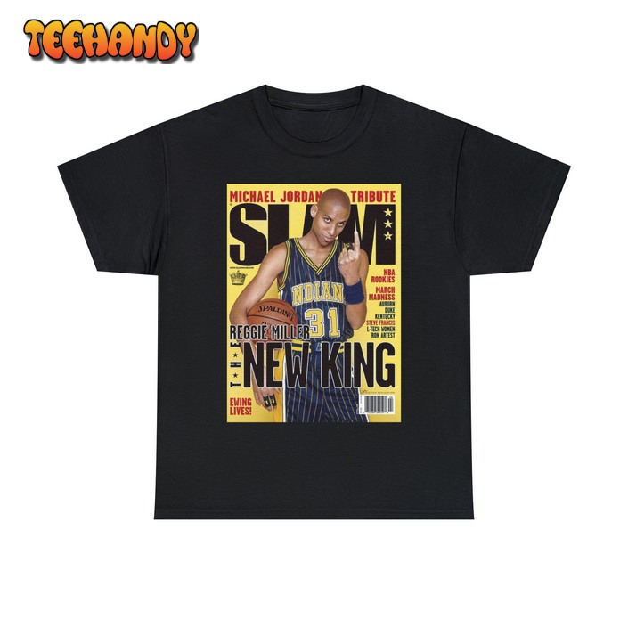 Reggie Miller Indiana Pacers NBA Slam Cover Tee Shirt