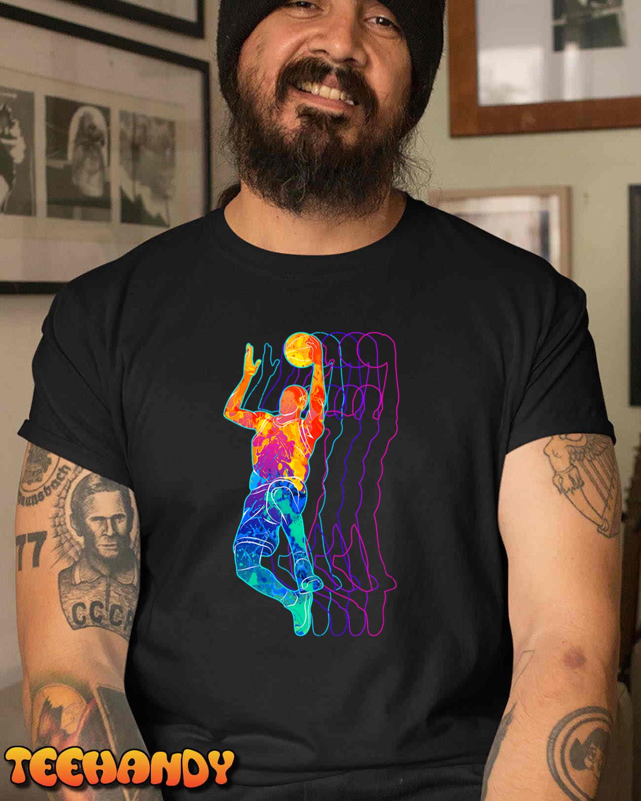 Retro Basketball Player Gift for Men Boys Kids T-Shirt