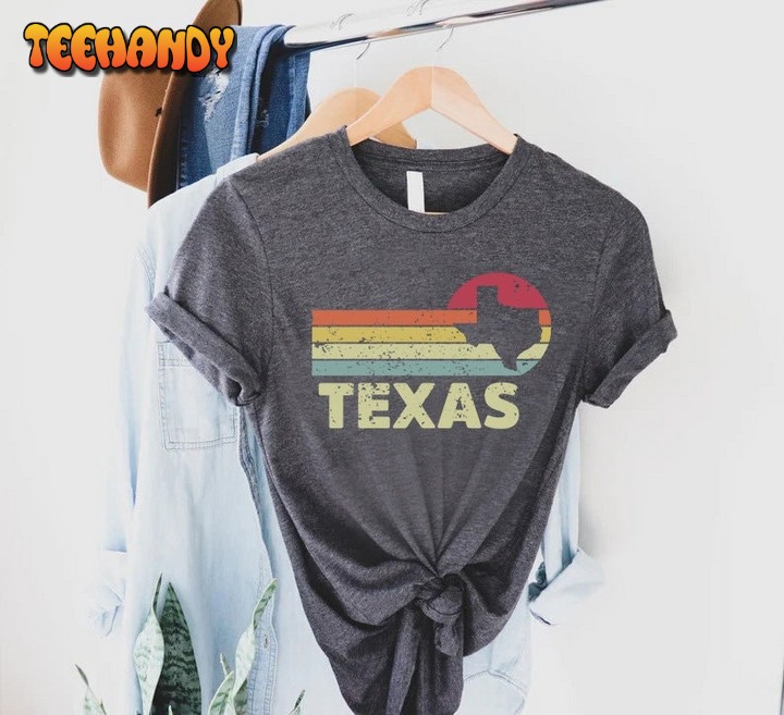 Retro Vintage Texas Shirt,Texas Map Shirt