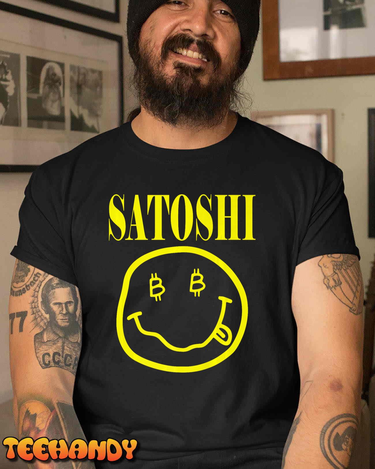 Satoshi Yellow Smile Face Premium T-Shirt