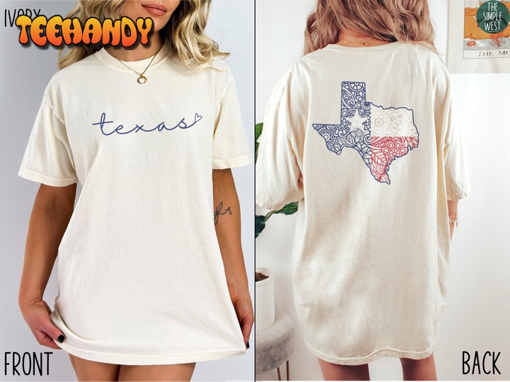 Texas Comfort Colors Women's Texas Flag Crewneck T Shirt