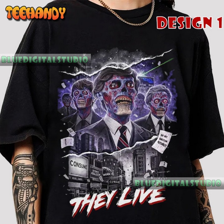 They Live T-Shirt, Horror Movie Poster T Shirt, Gift for Her, Gift for Him