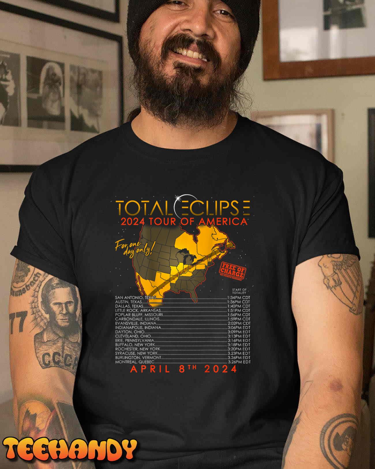 Total Solar Eclipse 2024 Tour of America 04.08.24 T-Shirt