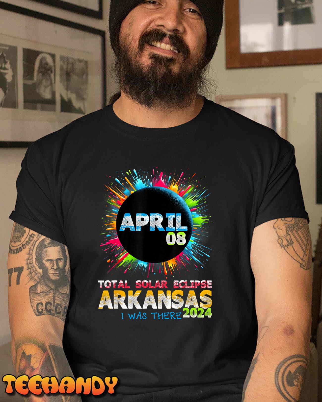 Total Solar Eclipse Arkansas 2024 Colorful Totality T-Shirt