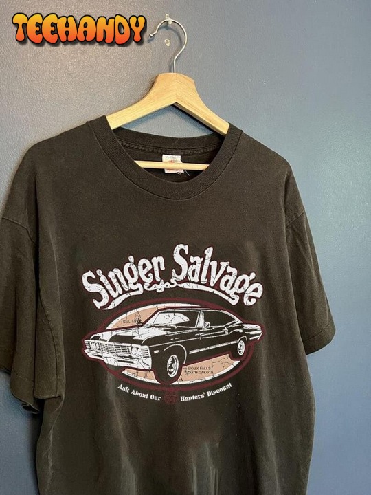 Vtg Supernatural Impala Singer Salvage SPN shirt, Supernatural TV Show Shirt