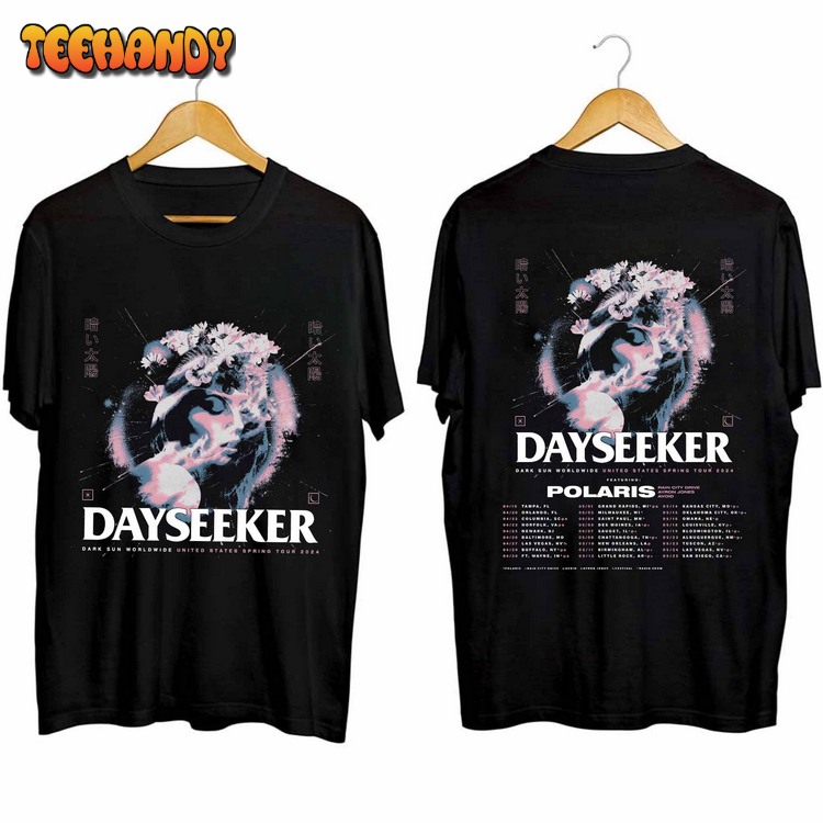 Dayseeker – Dark Sun Spring 2024 Tour Shirt, Dayseeker 2024 Concert Shirt