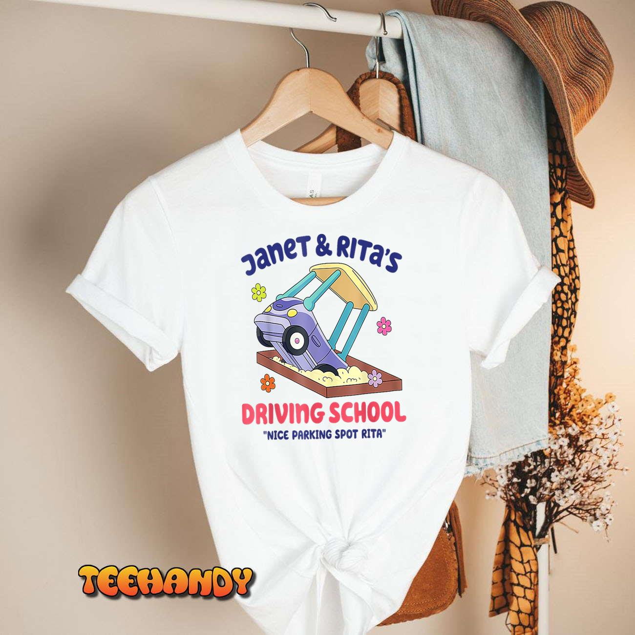 Funny Janet and Rita Driving School Nice Parking Spot Rita T-Shirt