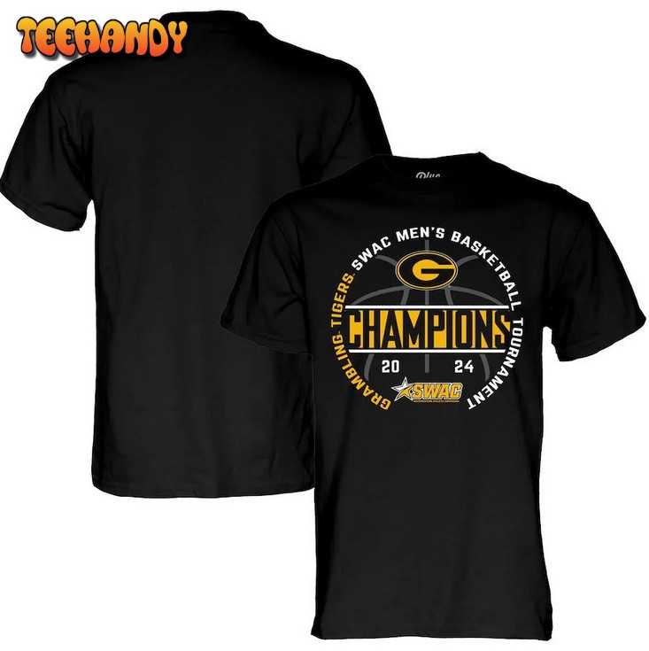 Grambling Tigers 2024 SWAC Men’s Basketball Conference Tournament Champions T-Shirt