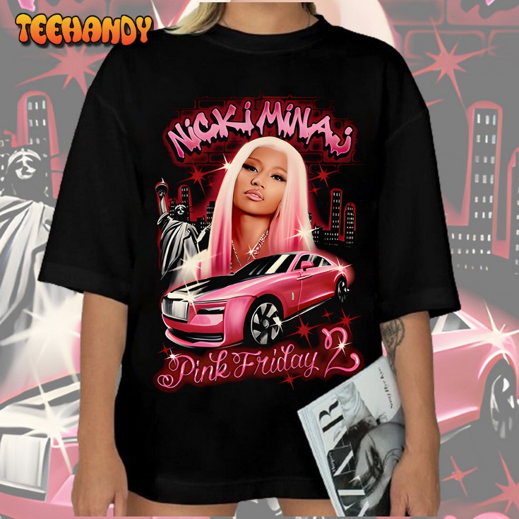 Nicki Minaj Vintage Shirt, Pink Friday 2 Airbrush Nicki Minaj Shirt