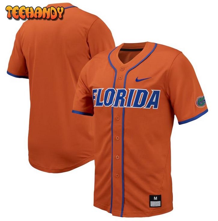 Orange Florida Gators Replica Full-Button Baseball Jersey