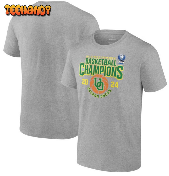 Oregon Ducks 2024 Pac-12 Men’s Basketball Conference Tournament Champions T-Shirt