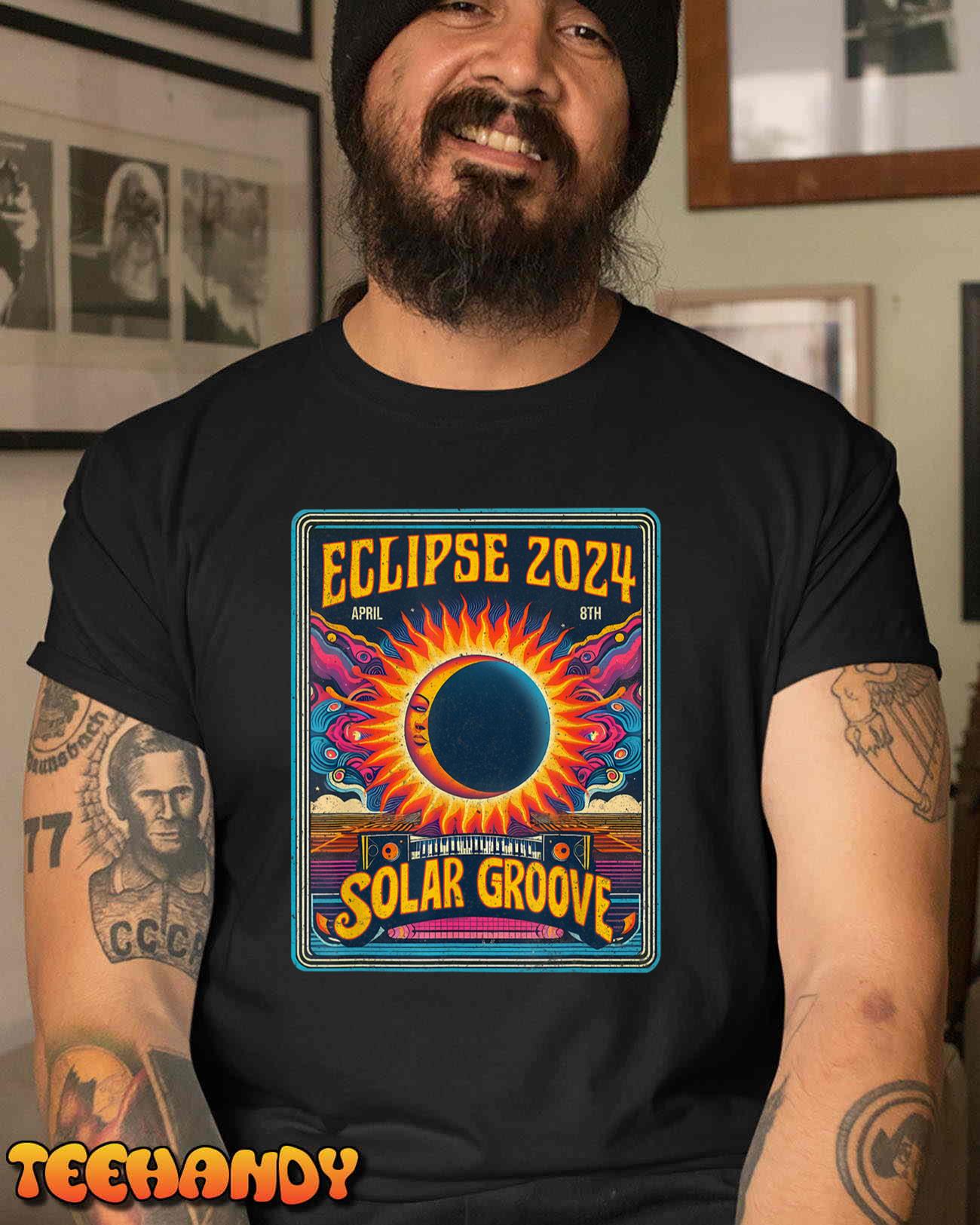 Solar Eclipse Retro Style Path of Totality 2024 Vintage T-Shirt