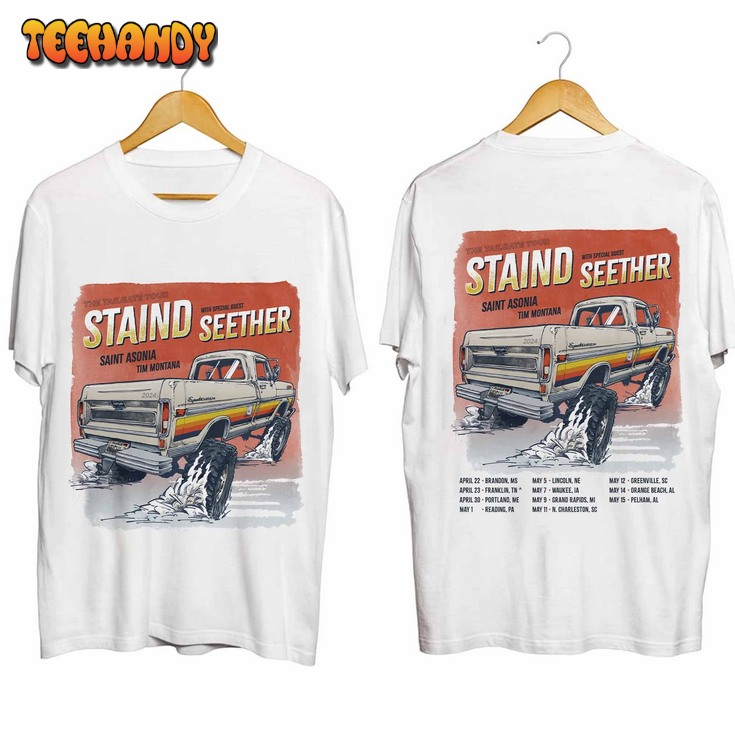 Staind 2024 Tailgate Tour Shirt, Staind Band Fan Shirt, Tailgate 2024 Concert Shirt