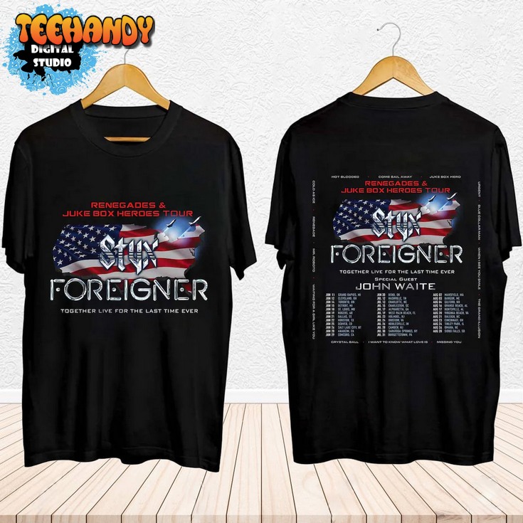 Styx and Foreigner Summer 2024 Tour Shirt, Styx and Foreigner Band Fan Shirt