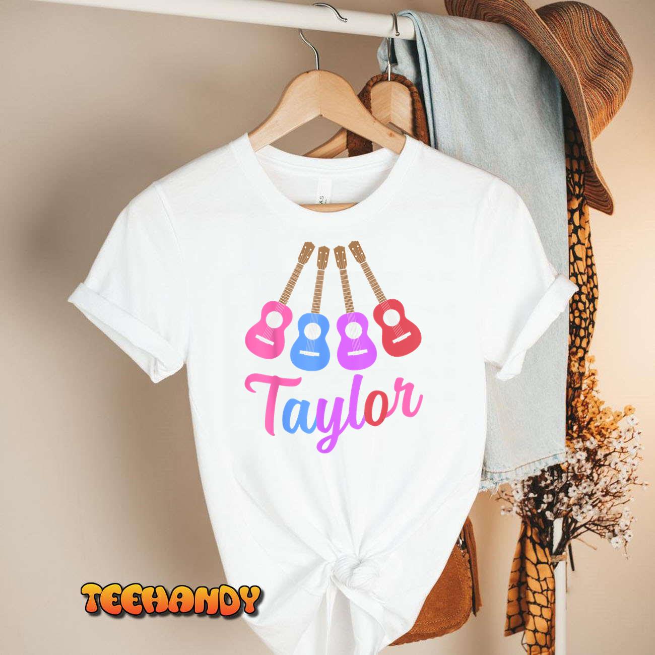 Taylor Personalized Name I Love Taylor Girl Groovy 70’s T-Shirt