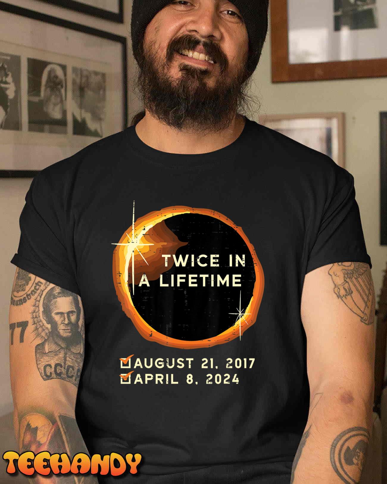 Twice In A Lifetime Total Solar Eclipse 2024 Men Women Kids T-Shirt