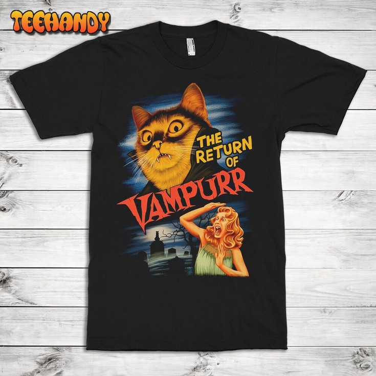 Vampire Cat Funny Graphic Unisex T-Shirt